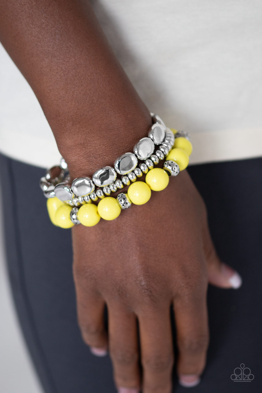 Paparazzi ♥ Prismatic Pop - Yellow ♥ Bracelet