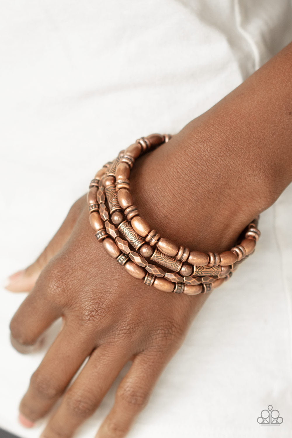 Paparazzi ♥ Texture Throwdown - Copper ♥ Bracelet