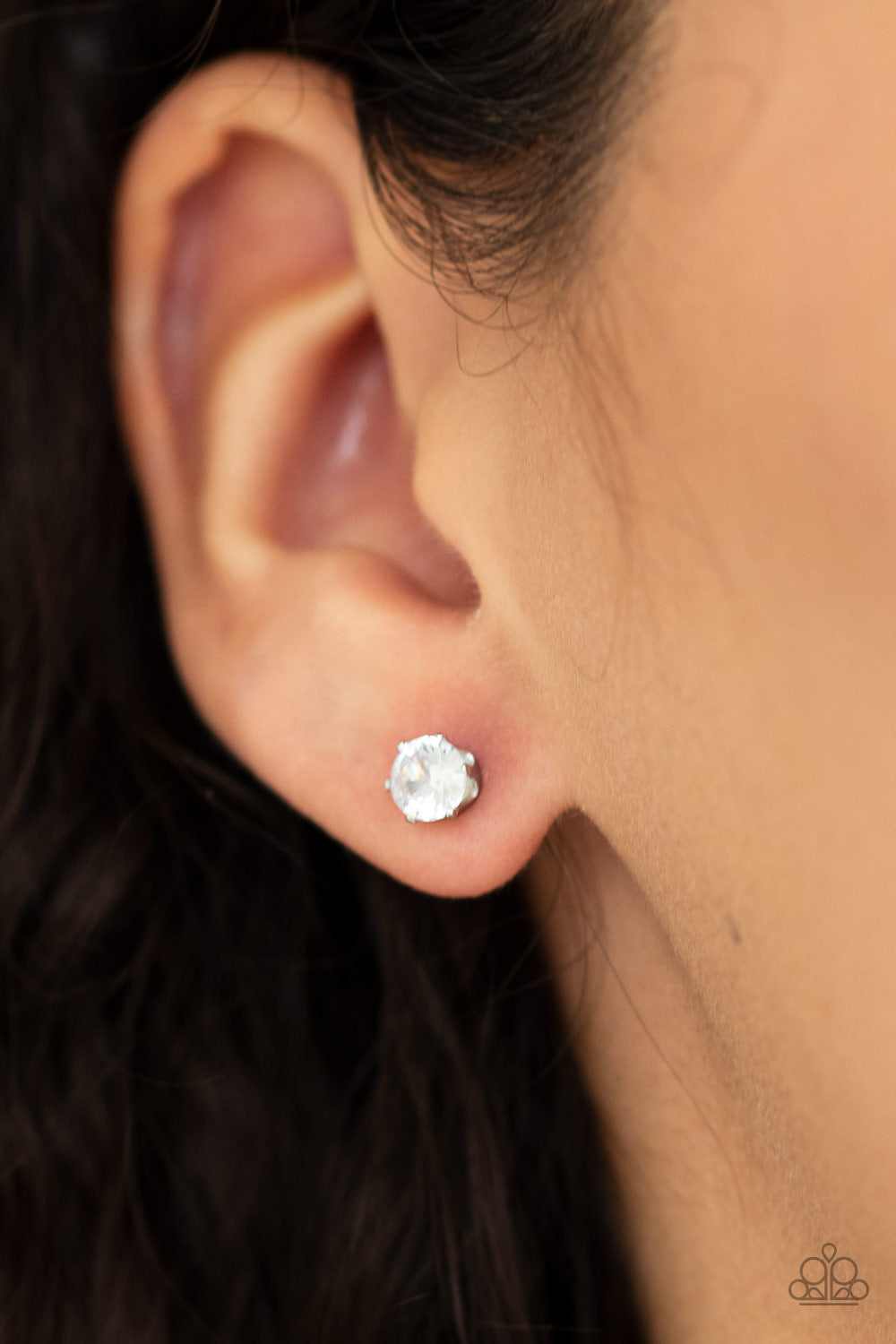 Paparazzi ♥ Delicately Dainty - White ♥ Post Earrings