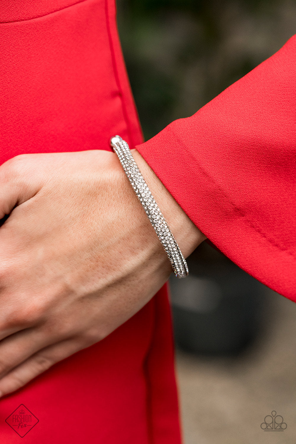 Paparazzi ♥ Stageworthy Sparkle - White ♥ Bracelet