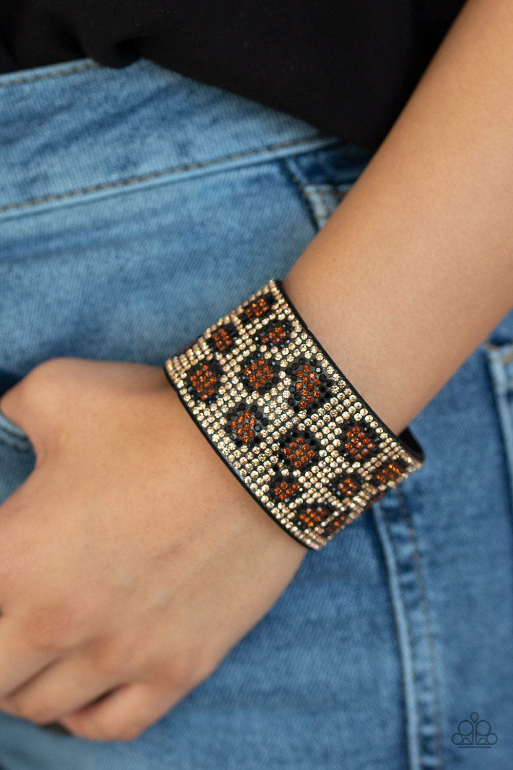 Paparazzi ♥ Cheetah Couture - Brown ♥ Bracelet