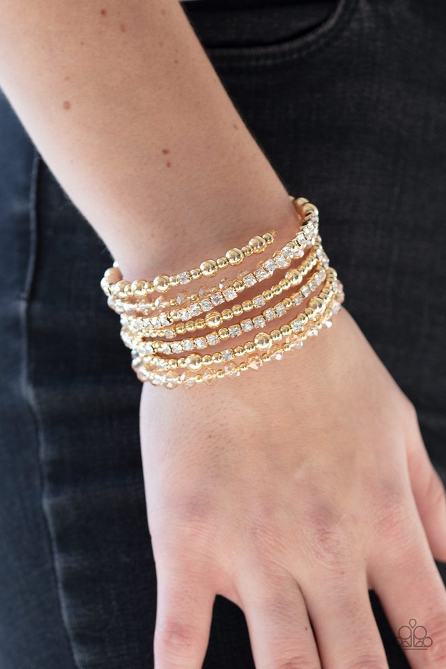 Paparazzi ♥ ICE Knowing You - Gold ♥ Bracelet
