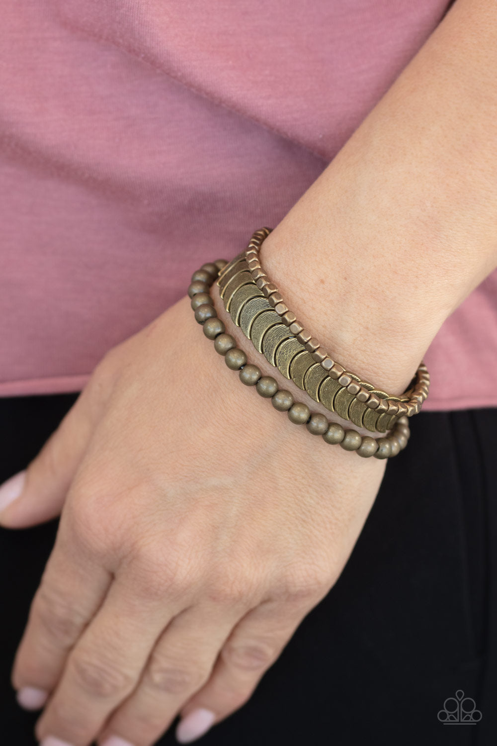 Paparazzi ♥ LAYER It On Me - Brass ♥ Bracelet
