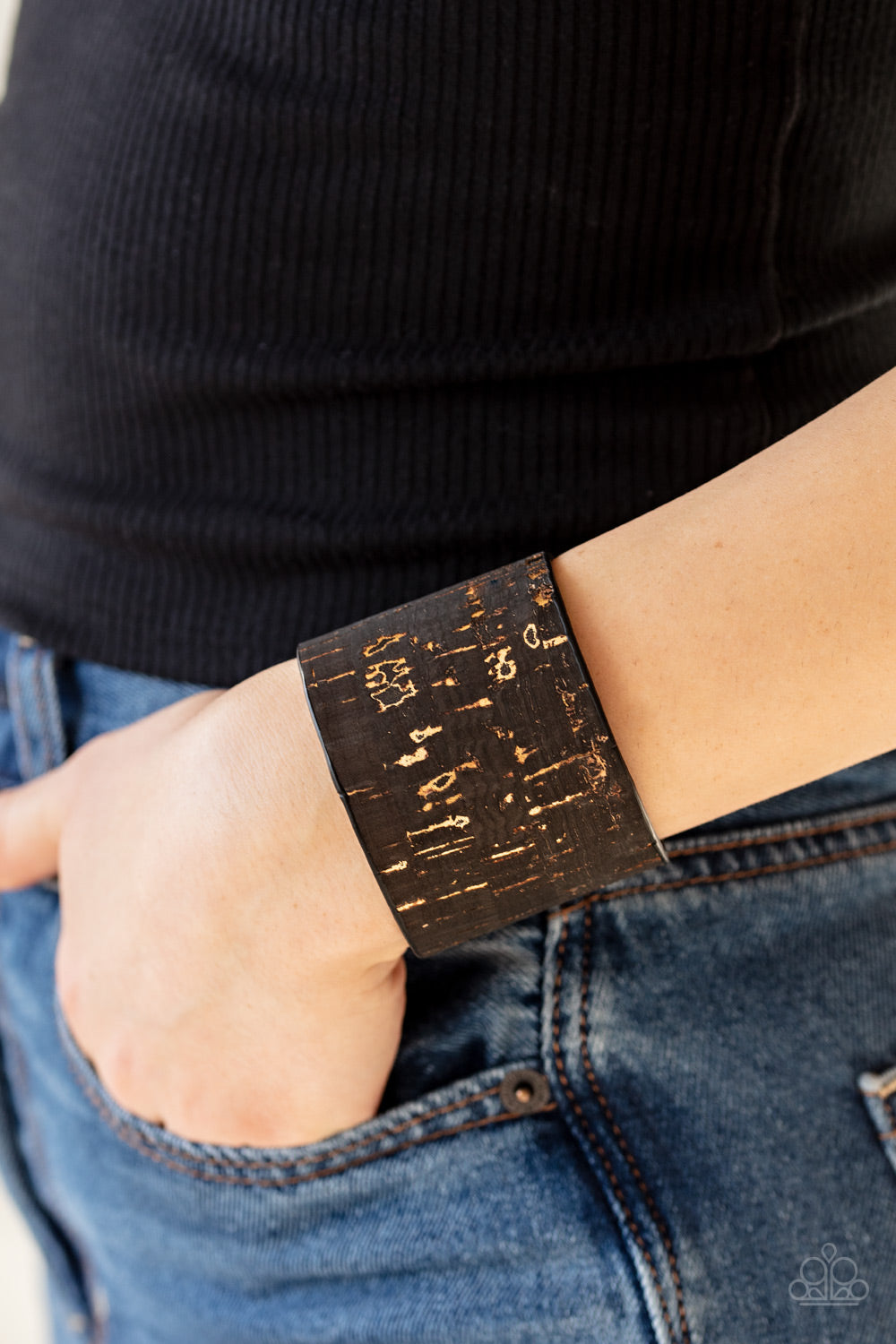 Paparazzi ♥ Up To Scratch - Black ♥ Bracelet