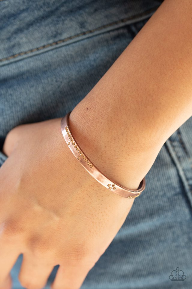 Paparazzi ♥ Dainty Dazzle - Copper ♥ Bracelet