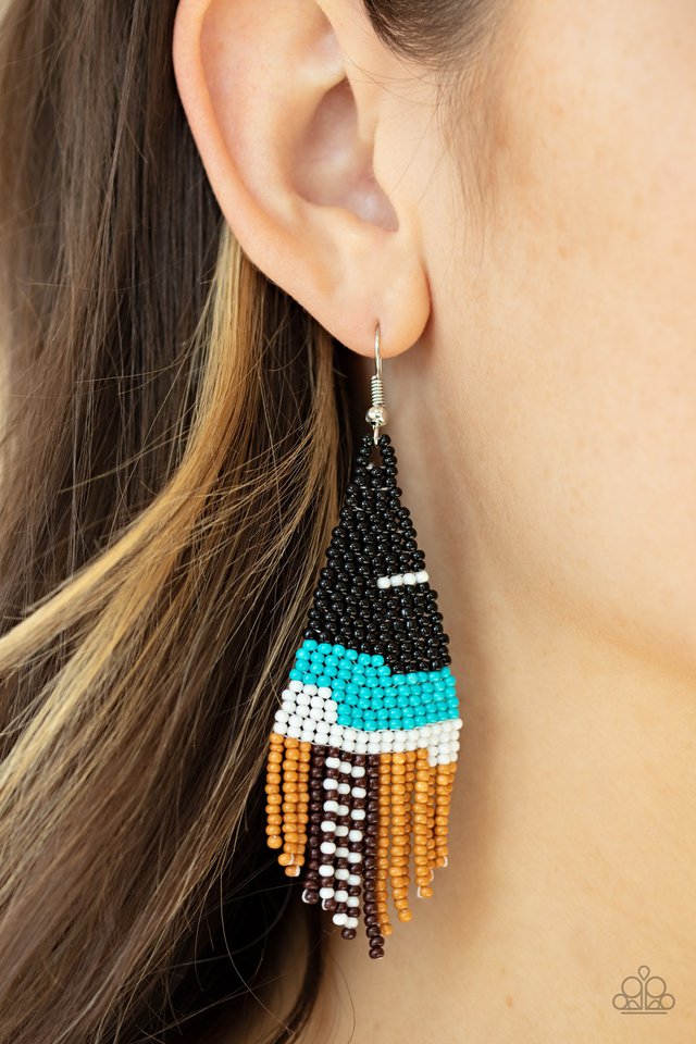 Paparazzi ♥ Summer Heat - Black ♥ Earrings
