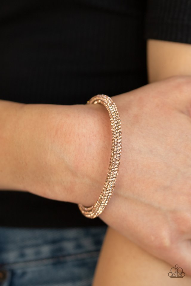 Paparazzi ♥ Stageworthy Sparkle - Rose Gold ♥ Bracelet