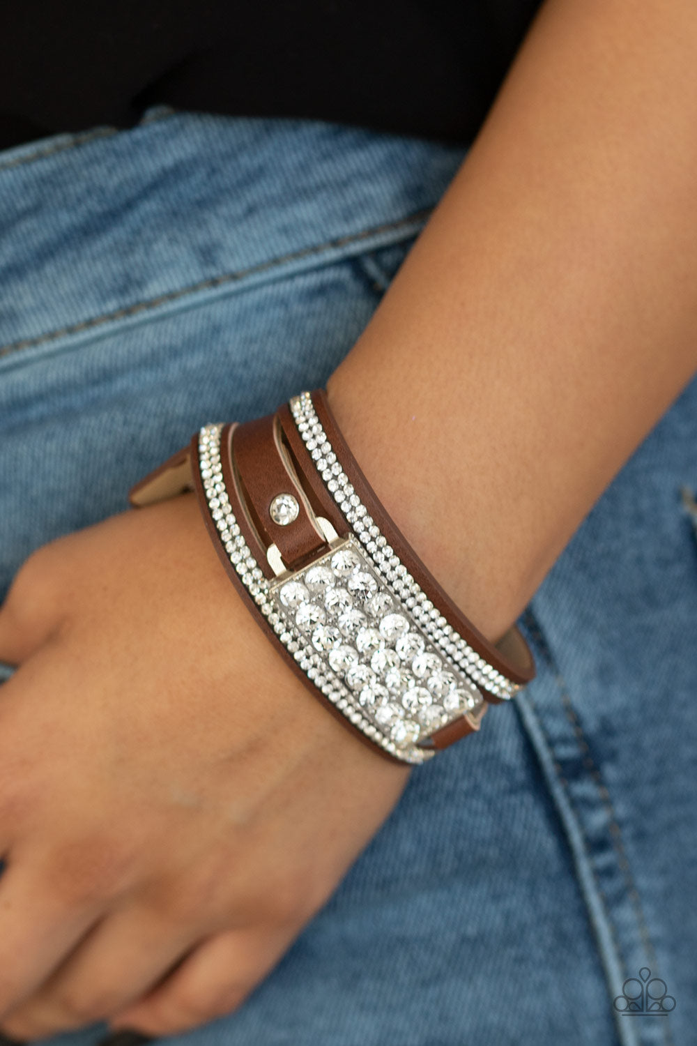Paparazzi ♥ Shockingly Sparkly - Brown ♥ Bracelet