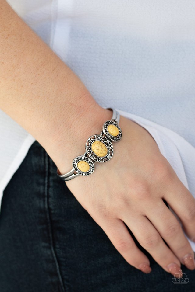 Paparazzi ♥ Stone Sage - Yellow ♥ Bracelet
