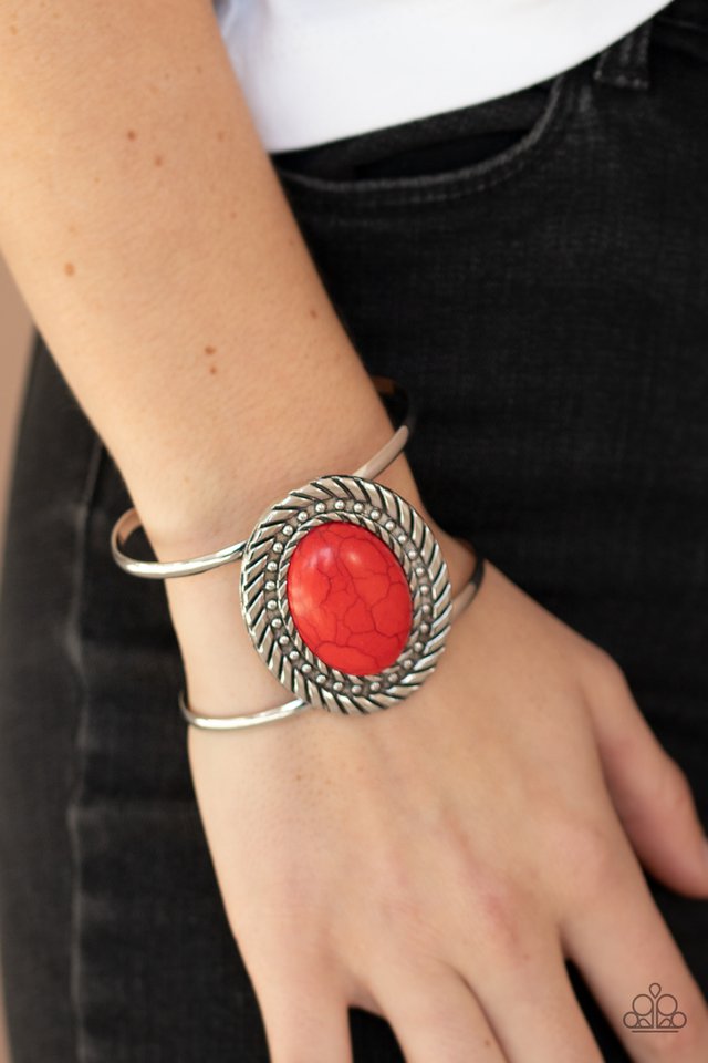 Paparazzi ♥ Desert Aura - Red ♥ Bracelet