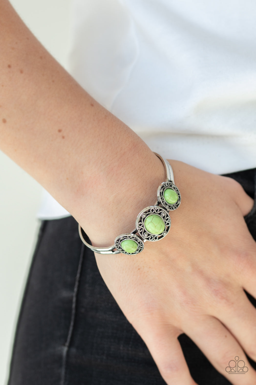 Paparazzi ♥ Stone Sage - Green ♥ Bracelet
