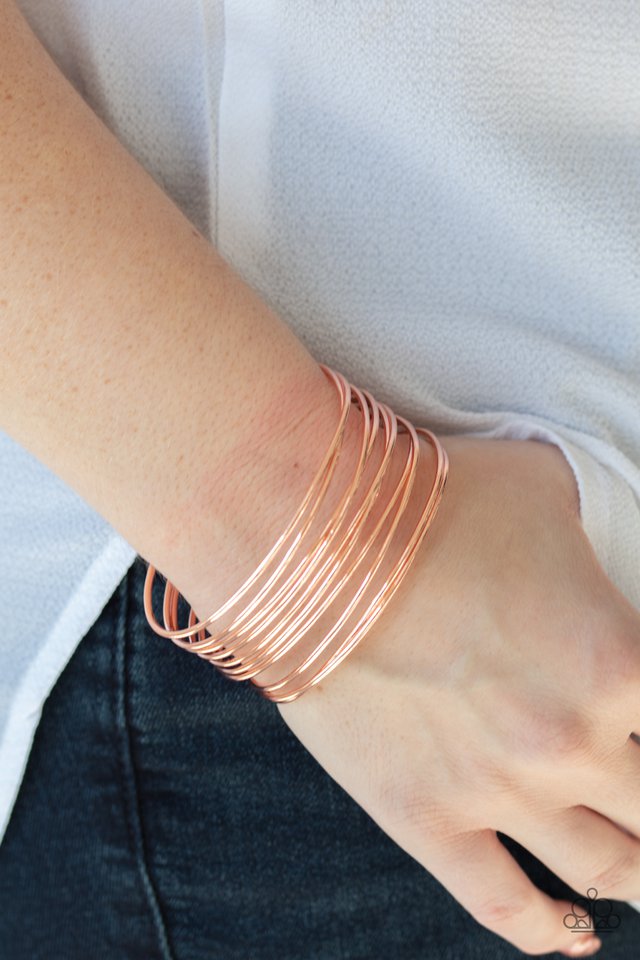 Paparazzi ♥ HAUTE Wired - Copper ♥ Bracelet
