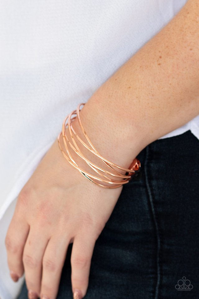 Paparazzi ♥ Down To The Wire - Copper ♥ Bracelet
