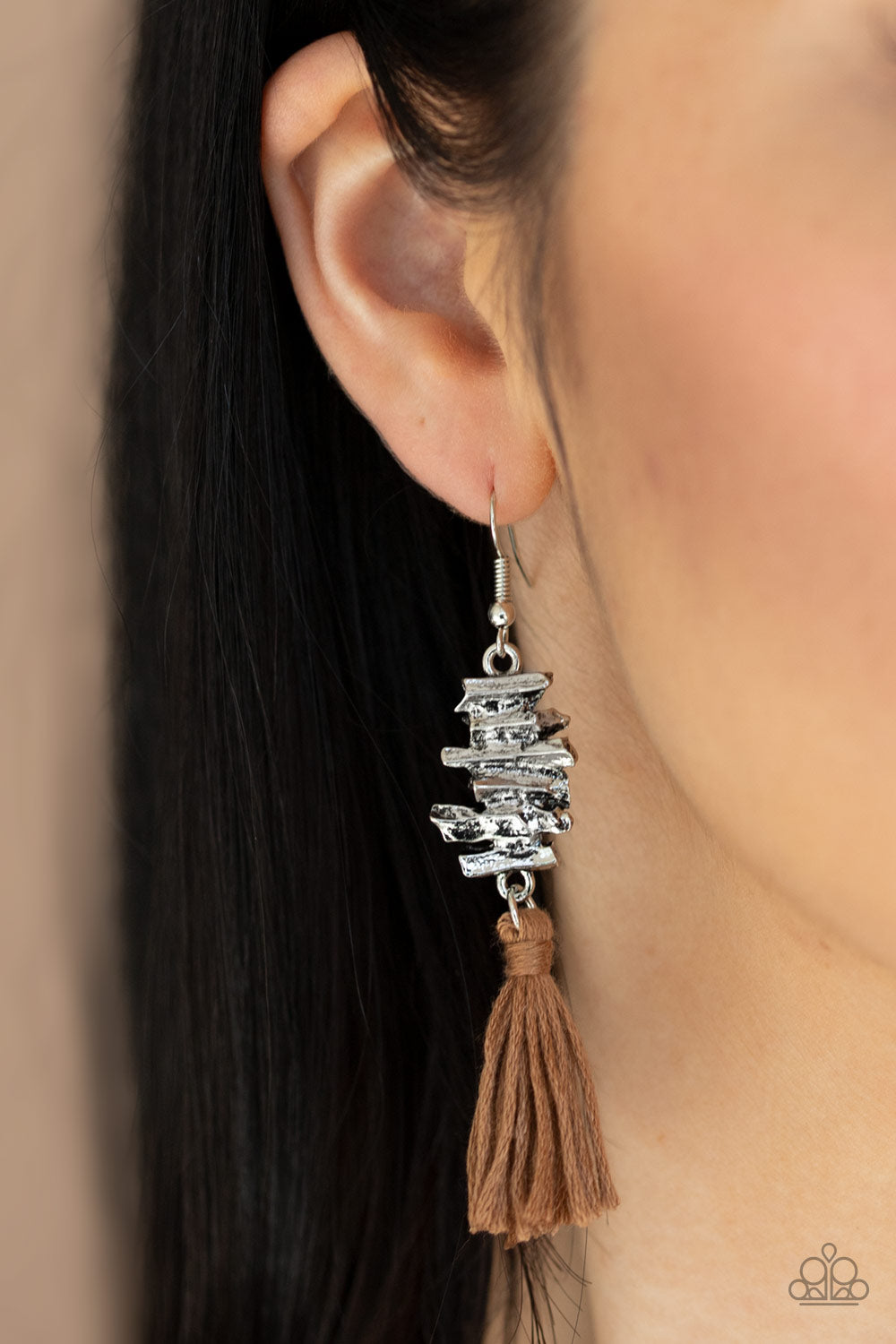 Paparazzi ♥ Tiki Tassel - Brown ♥ Earrings