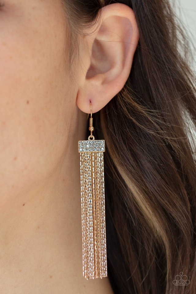 Paparazzi ♥ Twinkling Tapestry - Gold ♥ Earrings