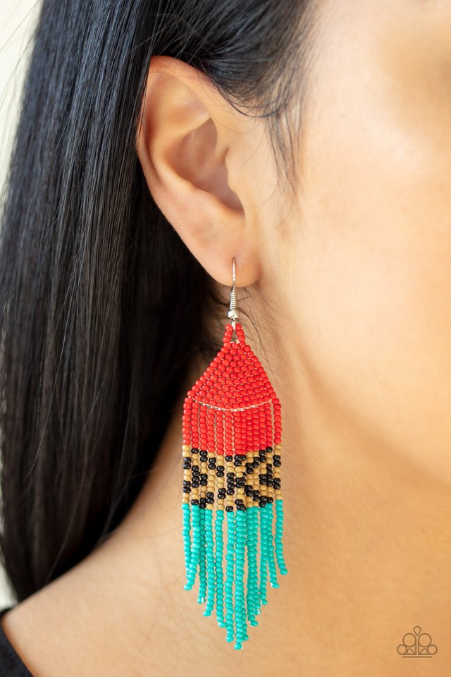 Paparazzi ♥ Beautifully BEADazzling- Red ♥ Earrings