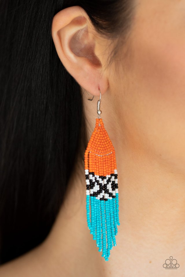 Paparazzi ♥ Beautifully BEADazzling - Orange ♥ Earrings