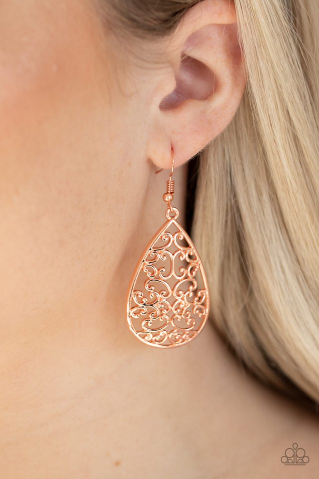 Paparazzi ♥ Divine Vine - Copper ♥ Earrings
