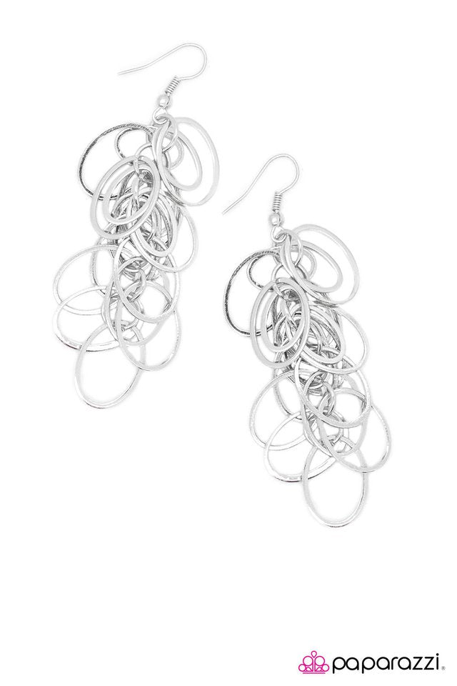 Paparazzi ♥ Over the Top - Silver ♥ Earrings