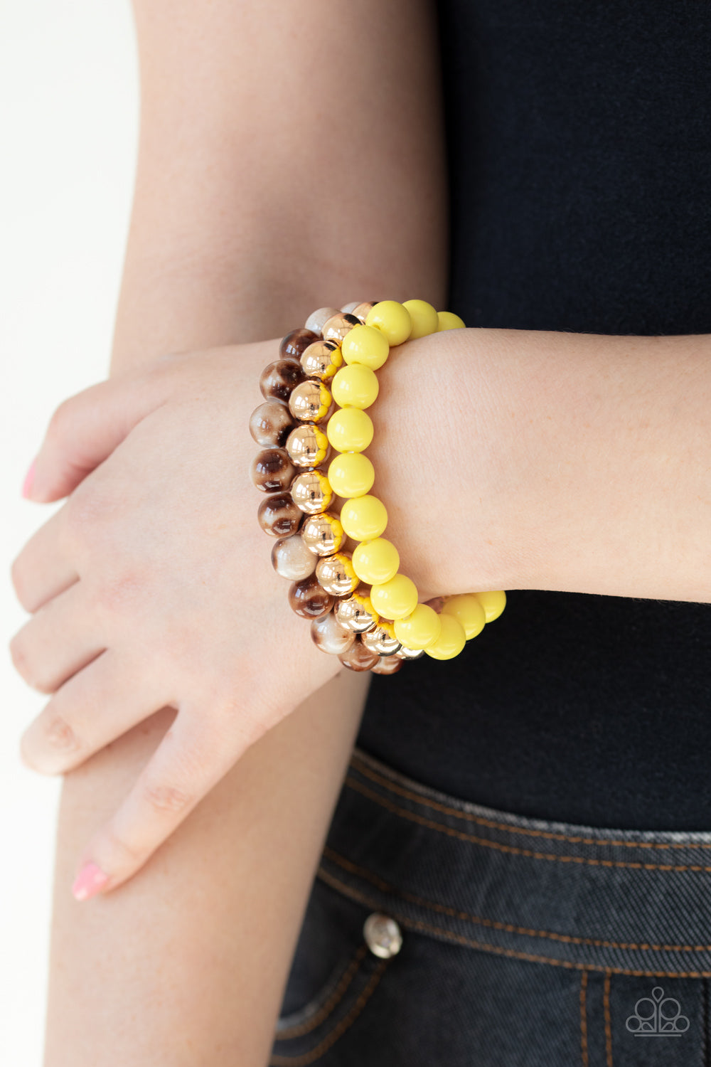 Paparazzi ♥ Courageously Couture - Yellow ♥ Bracelet