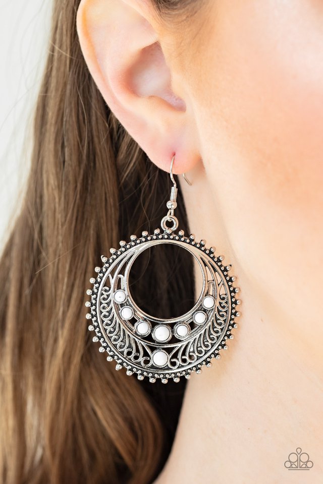 Paparazzi ♥ Boho Bliss - White ♥ Earrings