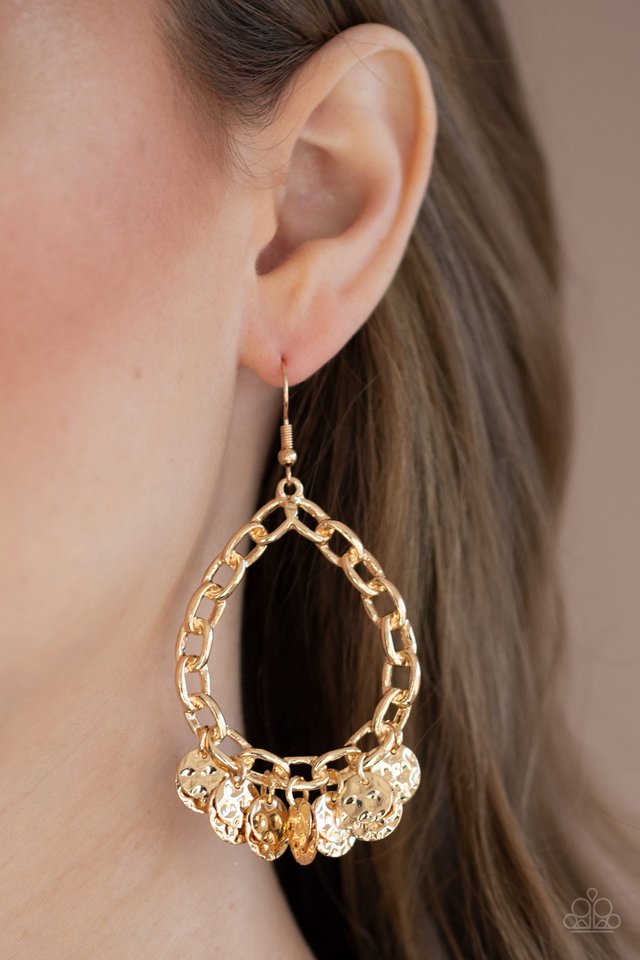 Paparazzi ♥ Street Appeal - Gold ♥ Earrings