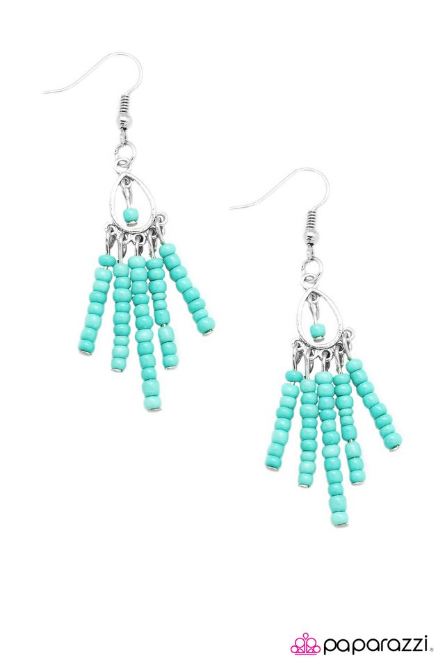 Paparazzi ♥ Anasazi Ice - Blue ♥ Earrings