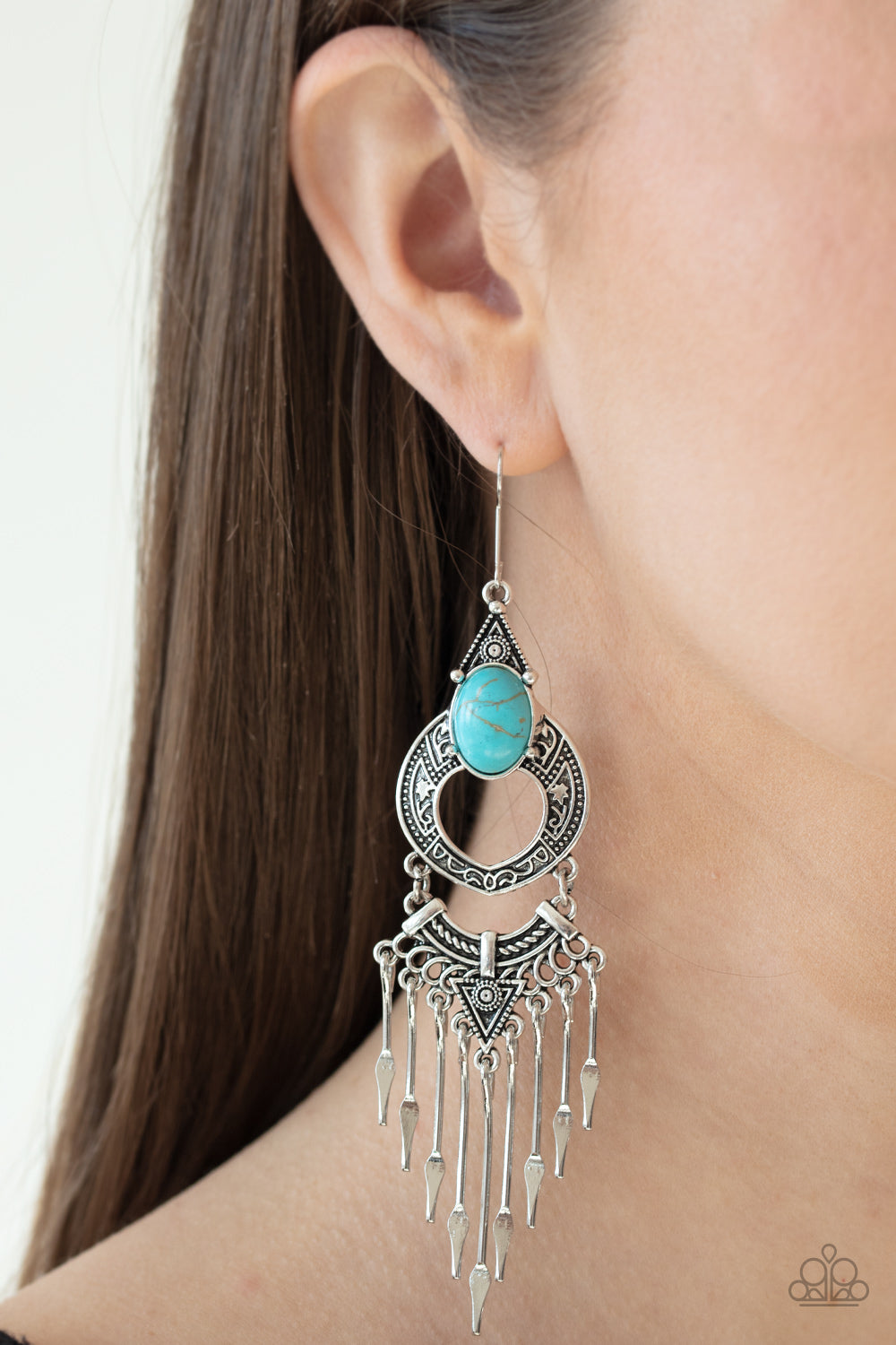 Paparazzi ♥ Southern Spearhead - Blue ♥ Earrings