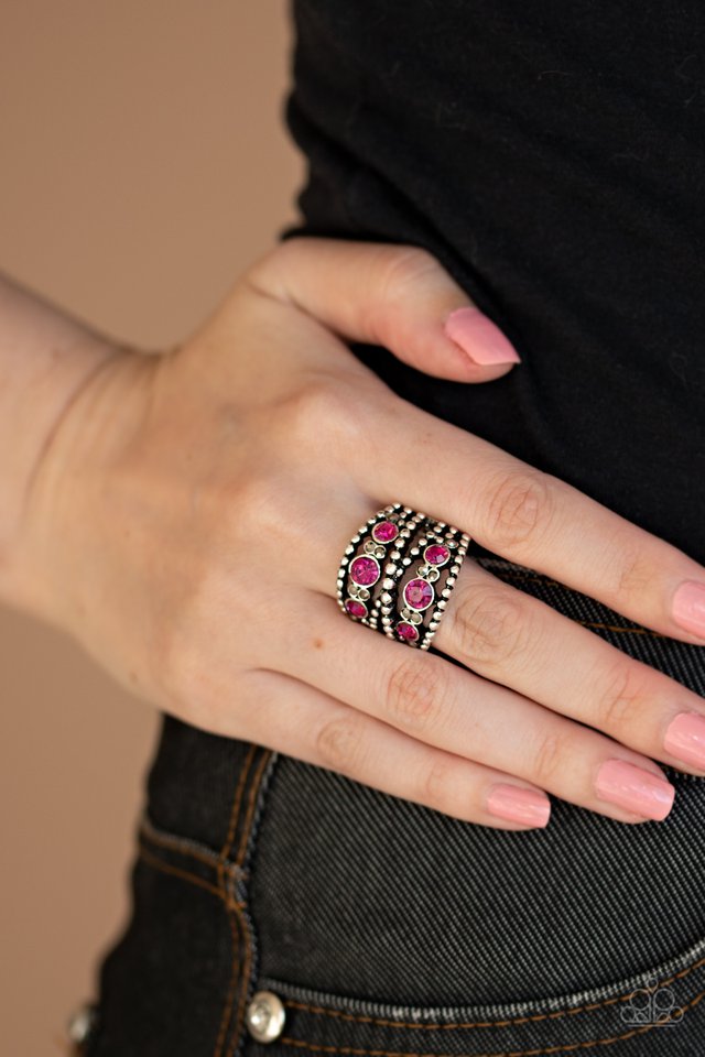 Paparazzi ♥ Prismatic Powerhouse - Pink ♥ Ring