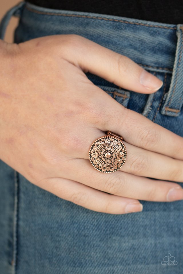 Paparazzi ♥ One in a MEDALLION - Copper ♥ Ring