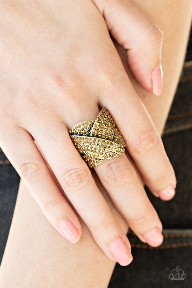 Paparazzi ♥ Scandalous Shimmer - Brass ♥ Ring