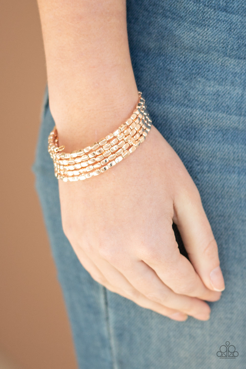 Paparazzi ♥ Stunningly Stacked - Rose Gold ♥ Bracelet