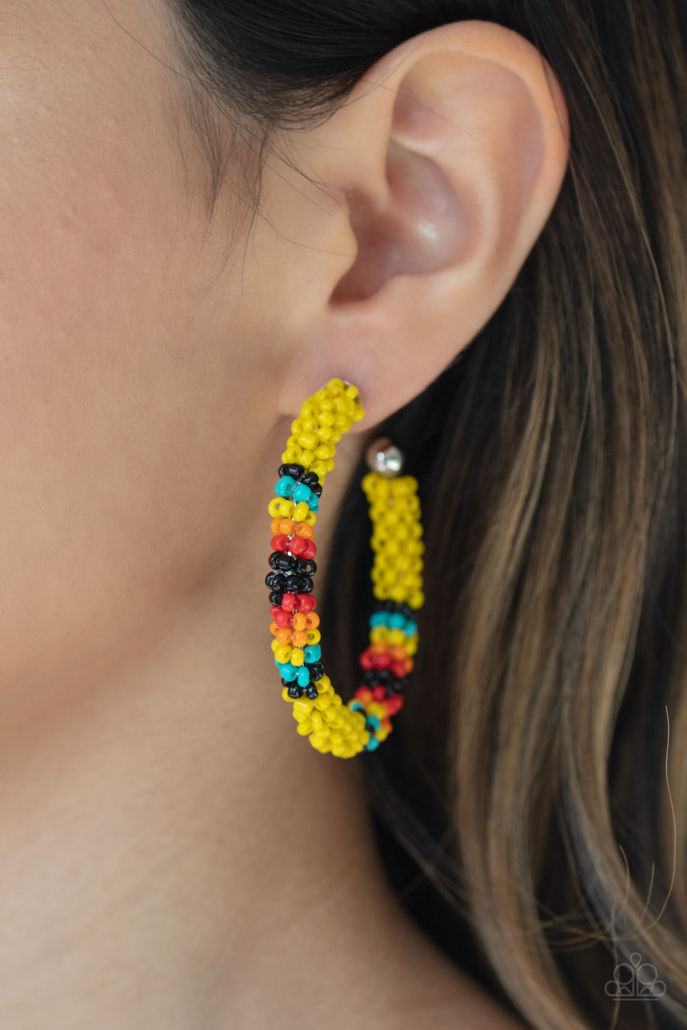 Paparazzi ♥ Bodaciously Beaded - Yellow ♥ Earrings