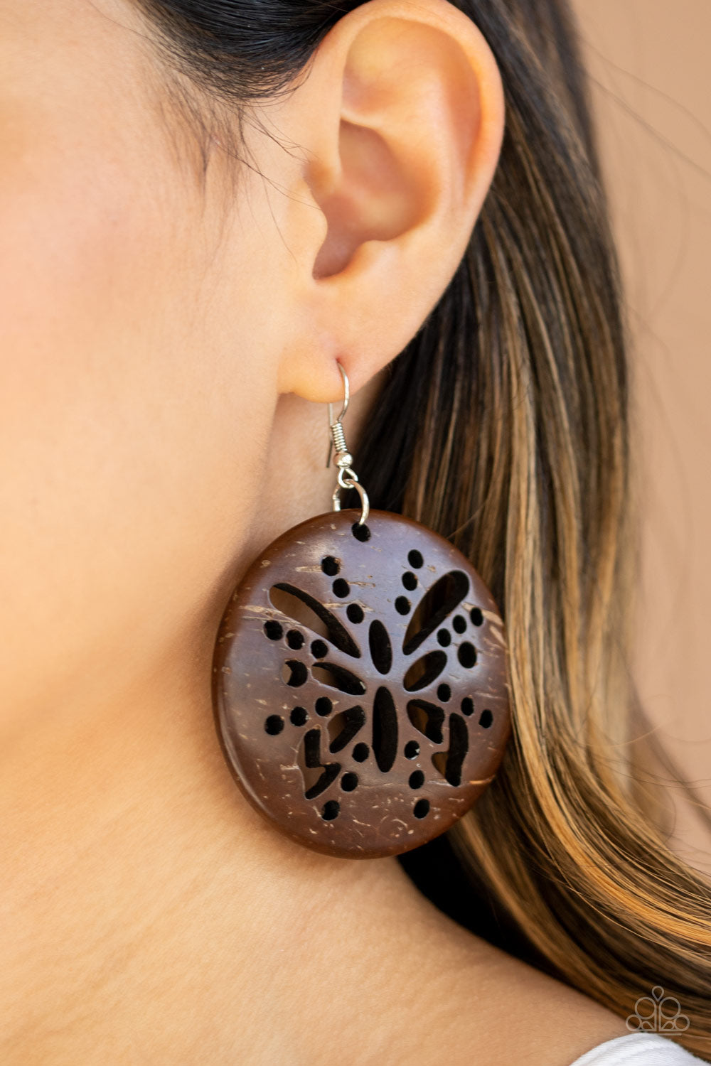 Paparazzi ♥ Bali Butterfly - Brown ♥ Earrings