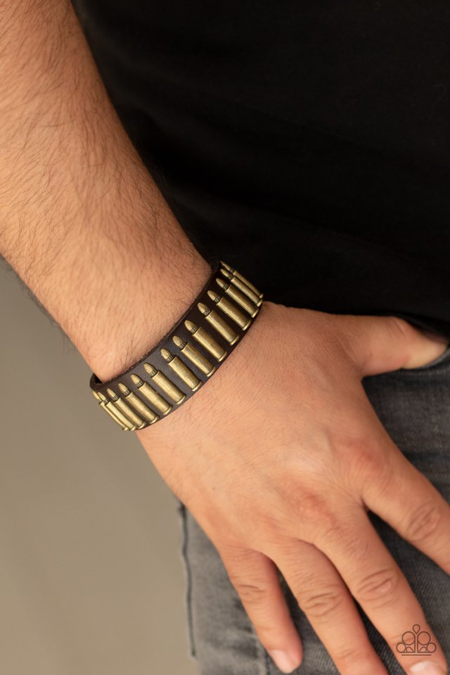 Paparazzi ♥ Armed and Dangerous - Brass ♥ Bracelet