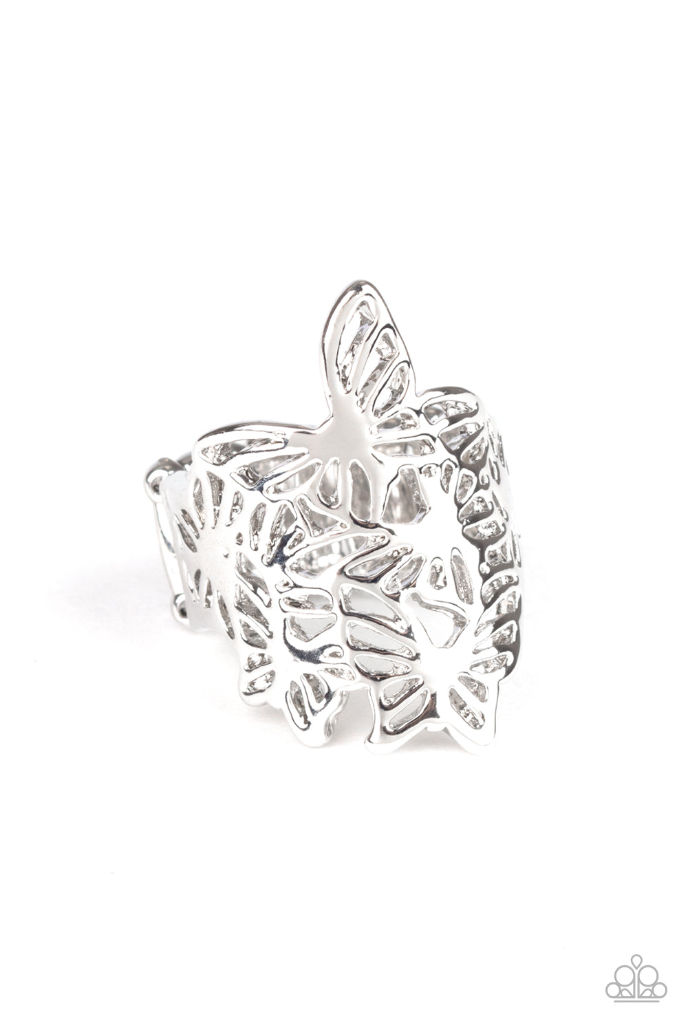 Paparazzi ♥ Banded Butterflies Silver ♥ Ring – LisaAbercrombie