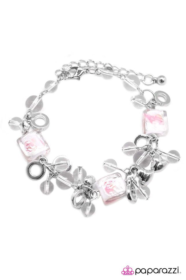 Paparazzi ♥ Playing the Fool - White ♥ Bracelet