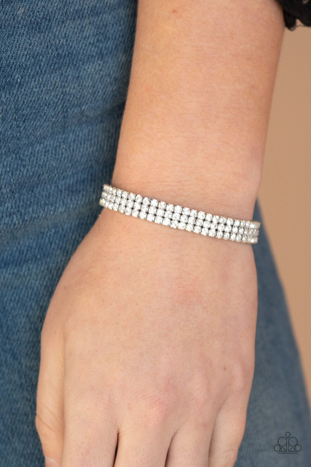 Paparazzi ♥ Stacked Deck - White ♥ Bracelet