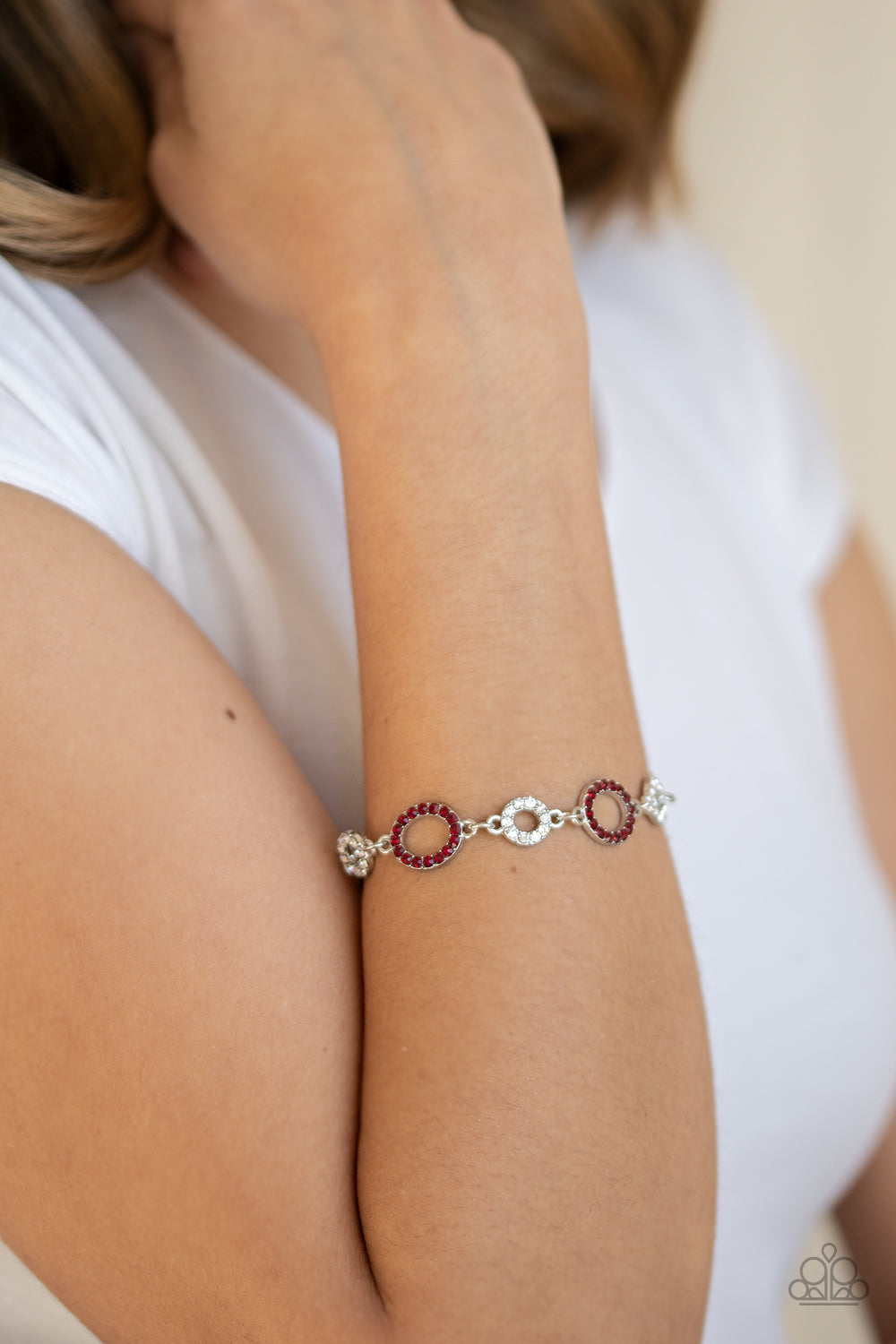 Paparazzi ♥ Bubbly Bedazzle - Red ♥ Bracelet