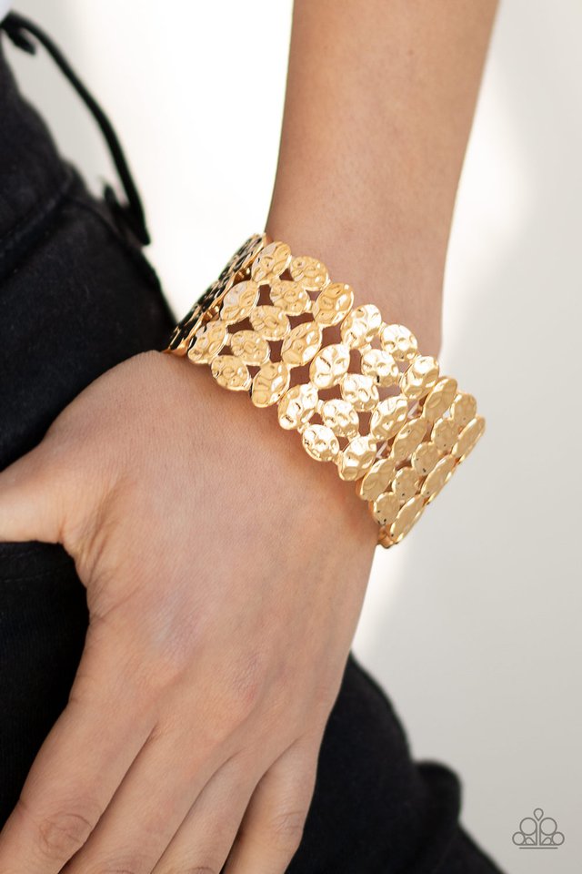 Paparazzi ♥ Tectonic Texture - Gold ♥ Bracelet