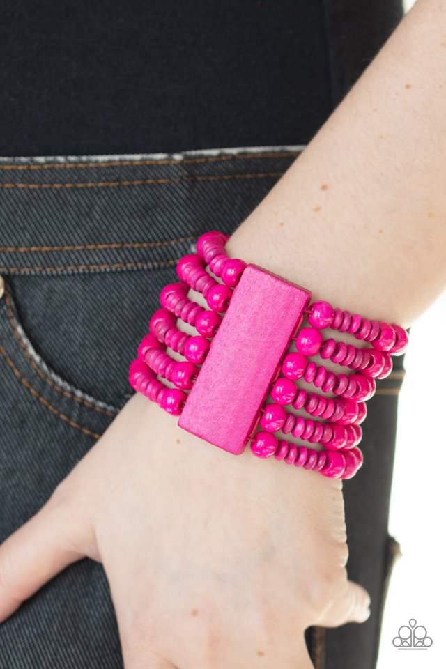 Paparazzi ♥ Dont Stop BELIZE-ing - Pink ♥ Bracelet