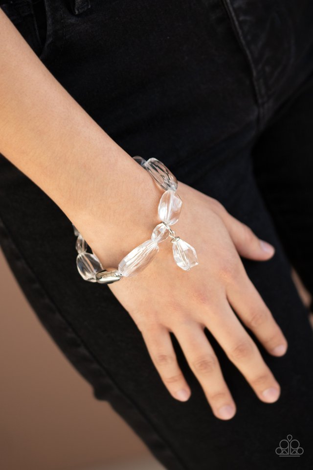 Paparazzi ♥ Gemstone Glamour - White ♥ Bracelet
