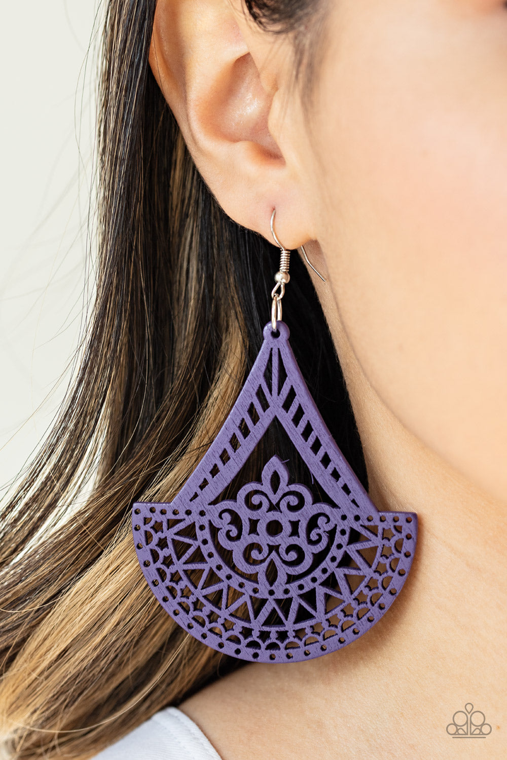 Paparazzi ♥ Tiki Sunrise - Purple ♥ Earrings