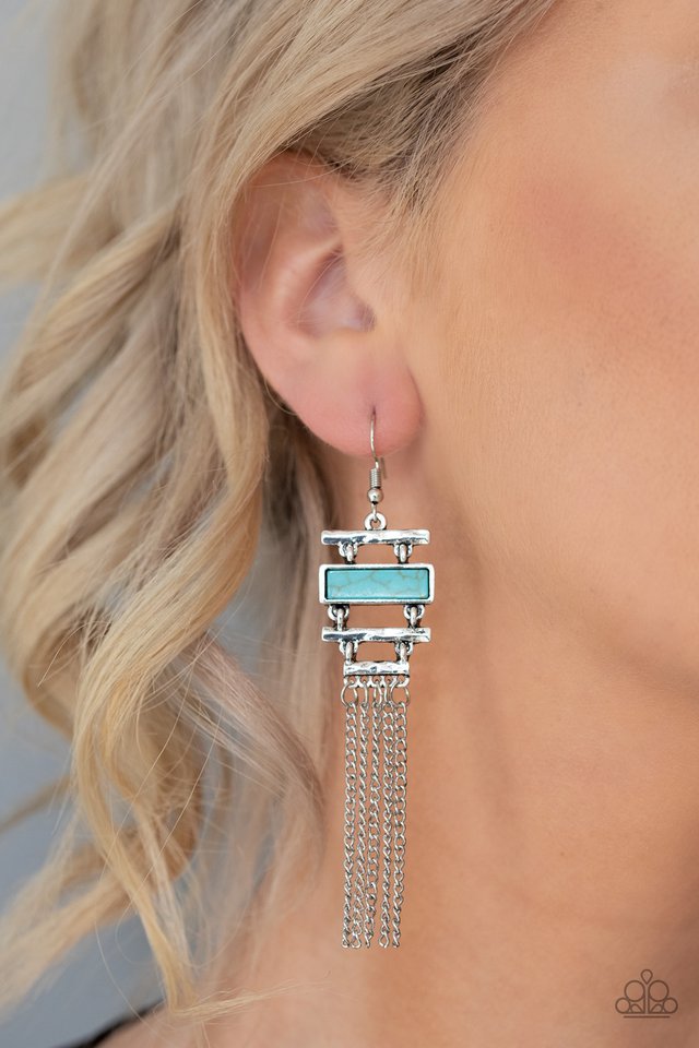 Paparazzi ♥ Stone Dwellings - Blue ♥ Earrings