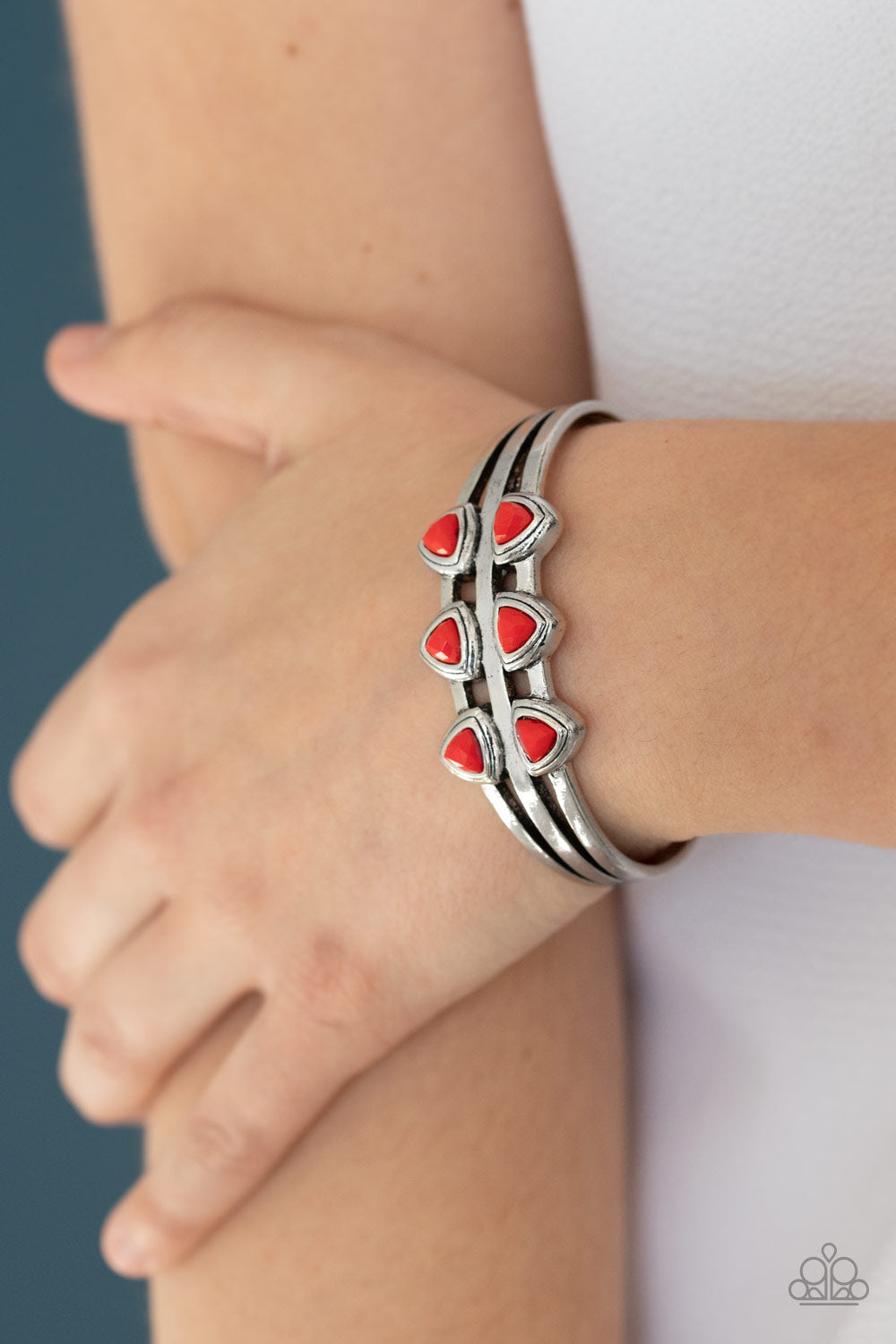 Paparazzi ♥ Tribal Triad - Red ♥ Bracelet