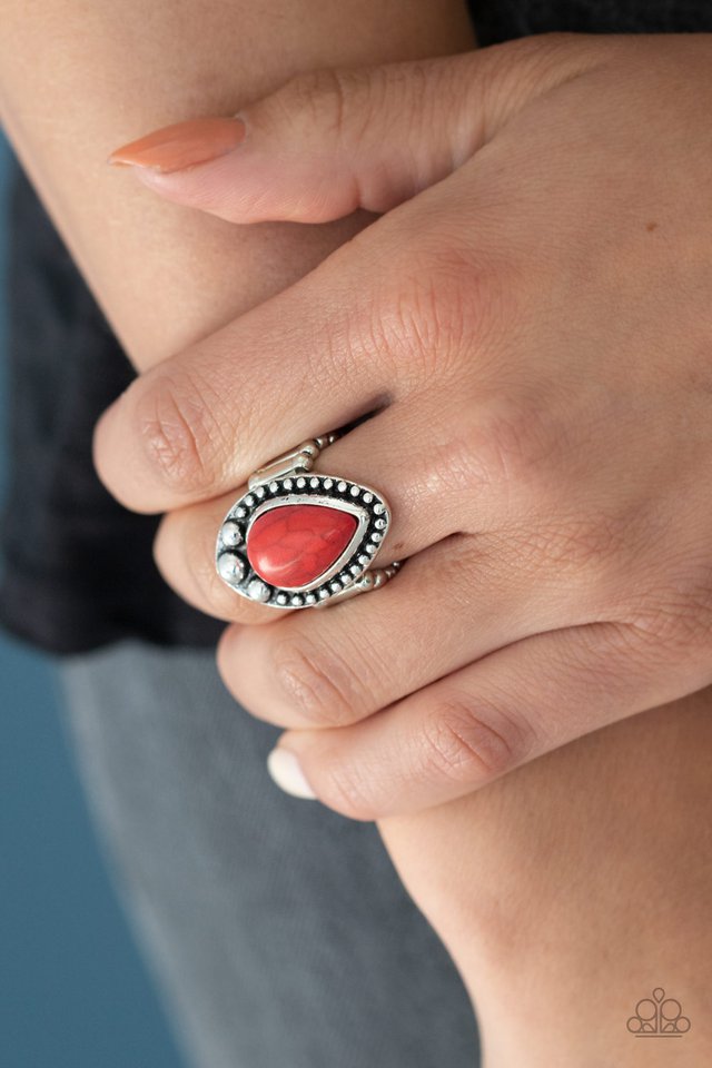 Paparazzi ♥ Backroad Bauble - Red ♥ Ring