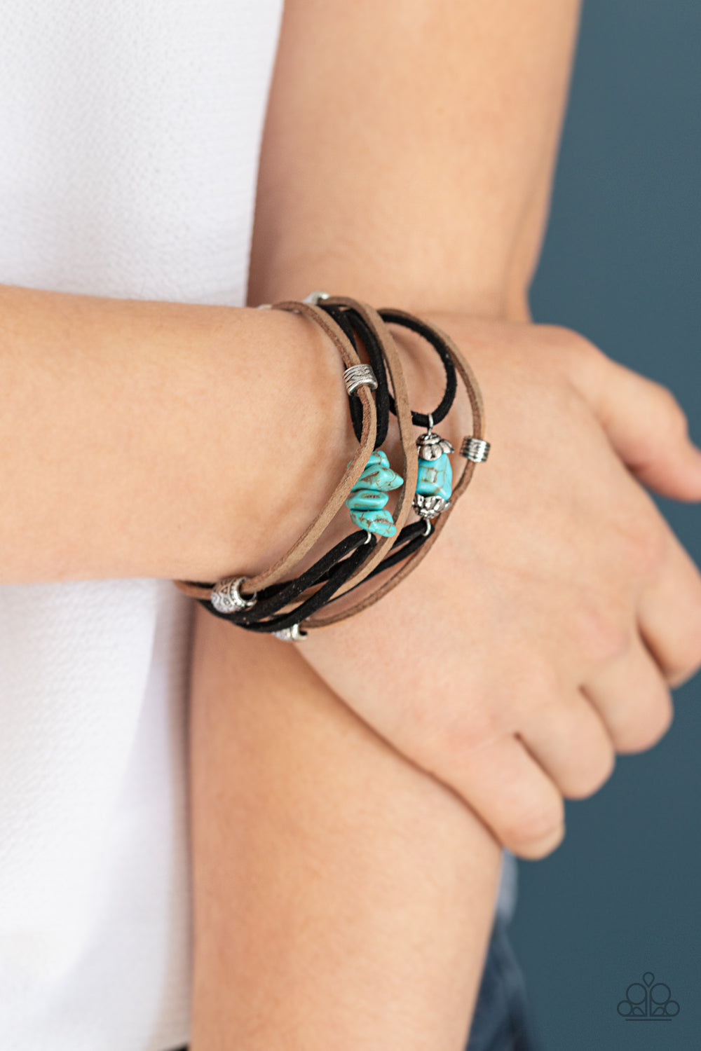 Paparazzi ♥ Rocky Mountain Rebel - Blue ♥ Bracelet
