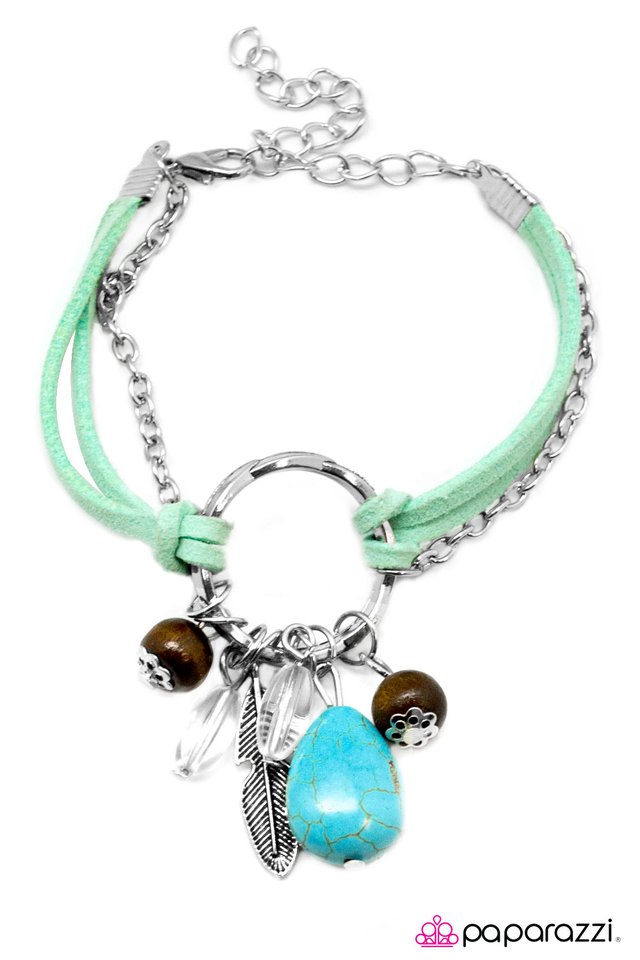 Paparazzi ♥ Roughing It - Green ♥ Bracelet