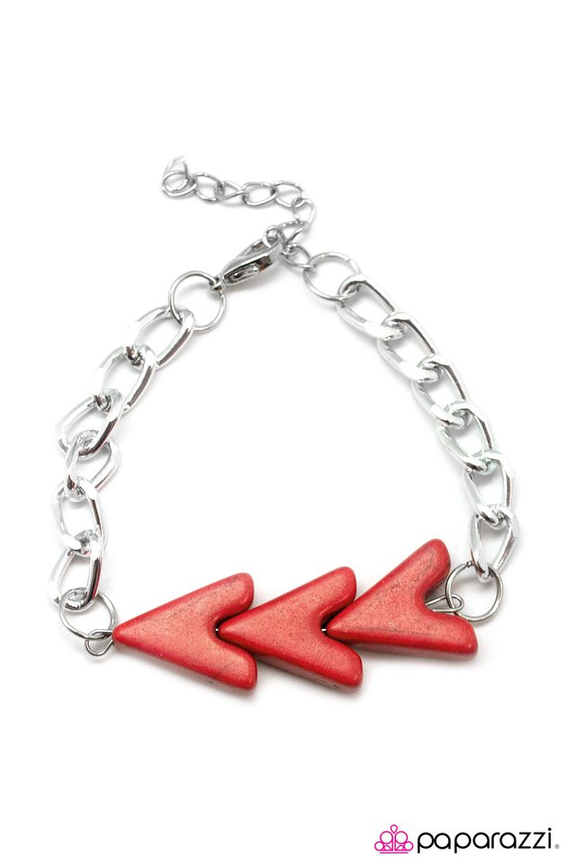 Paparazzi ♥ Follow Through - Red ♥ Bracelet