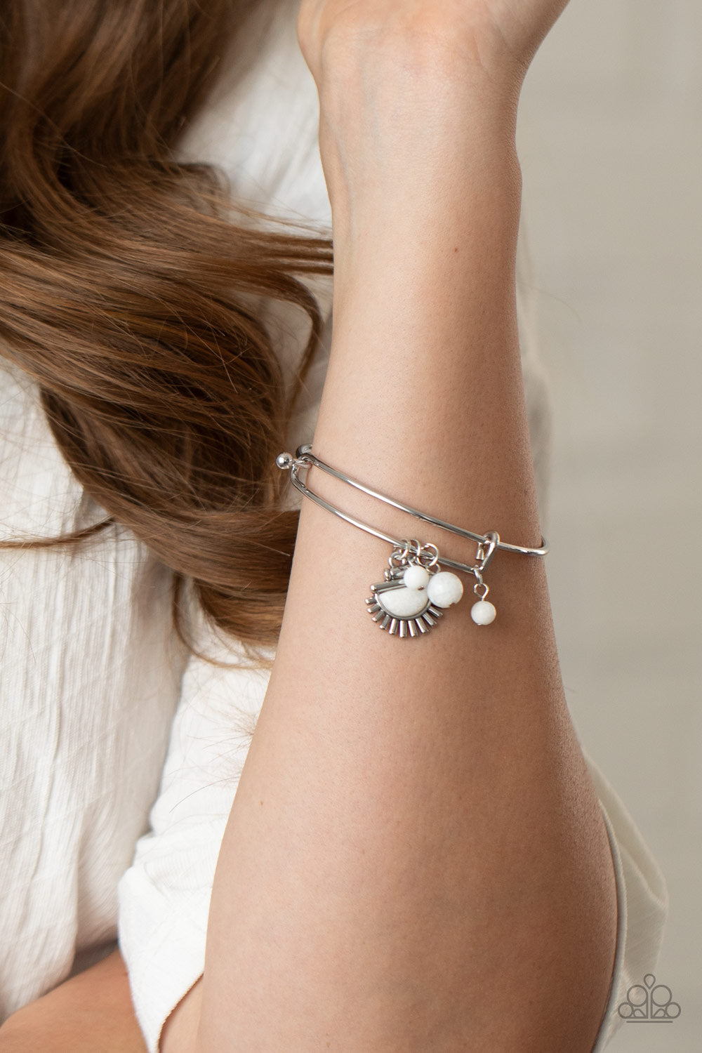 Paparazzi ♥ Mind, Body, and SOL - White ♥ Bracelet